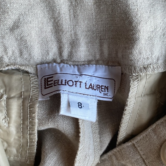 Elliott Lauren linen beige pants size 8 - Picture 2 of 4